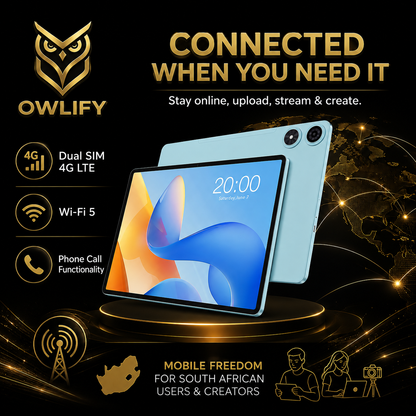 Owlify CreatorPad 11' | 90Hz Android 16 Tablet with 16GB RAM, 128GB Storage, Dual SIM 4G & 8000mAh Battery