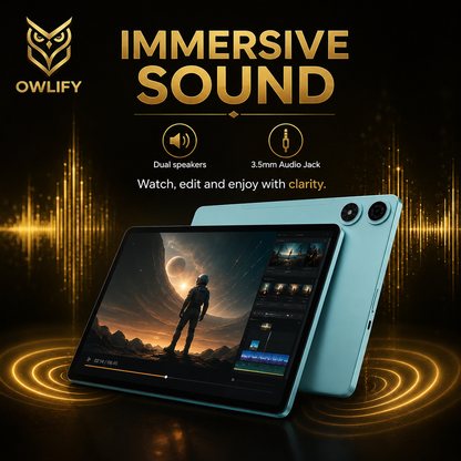Owlify CreatorPad 11' | 90Hz Android 16 Tablet with 16GB RAM, 128GB Storage, Dual SIM 4G & 8000mAh Battery