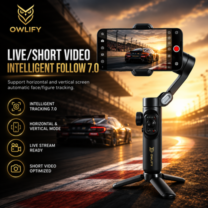 3-Axis Handheld Gimbal Stabilizer — Foldable Smartphone Vlog PTZ